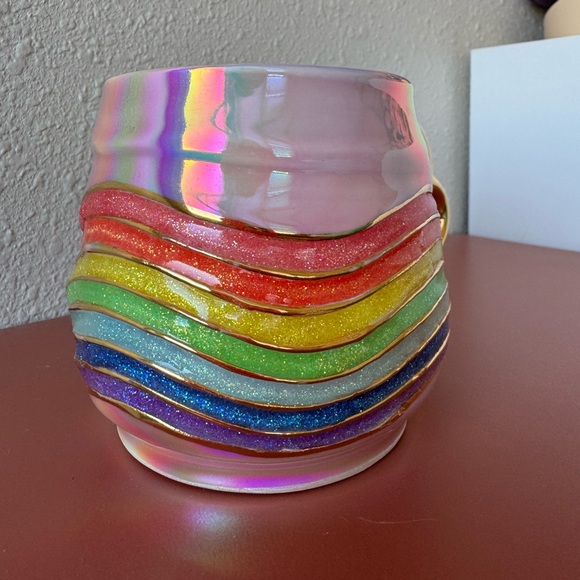 Silver Lining Ceramics Halographic Rainbow Inlay Glitter Mug - Picture 5 of 10